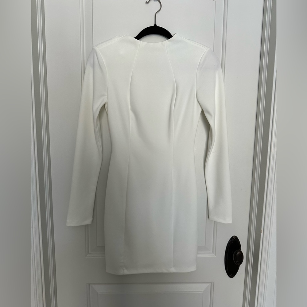 Lulus All That You Wish For White Mock Neck Cutout Bodycon Dress